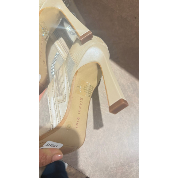 Gianni Bini Women's Heeled Boots | Size 8 
Beige with Silver Rhinestones - Picture 8 of 11